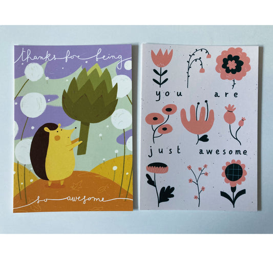 Giulia Martinelli - Set of 2 postcards "Thank You"
