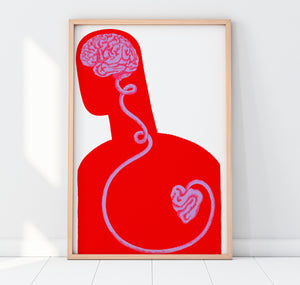 Becky M - Fine Art Print "Coeur sur la tête"