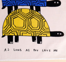 Laden Sie das Bild in den Galerie-Viewer, Hoi-Laden - Stofftüchlein &quot;Schildkröten - As Long as You Love Me&quot;
