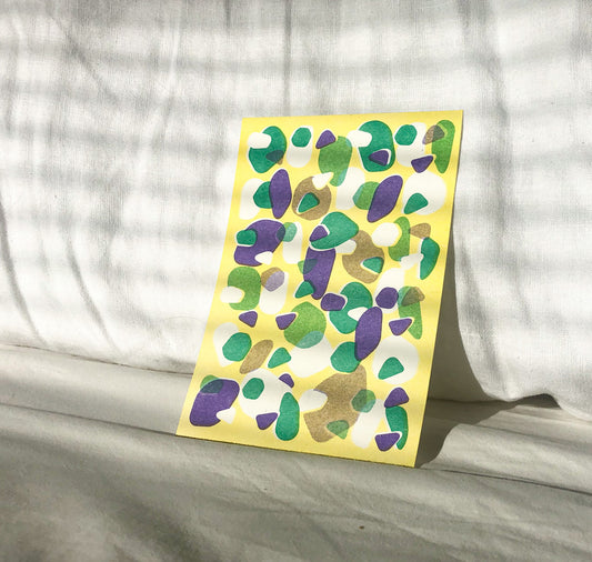 Aline Meier - Riso Postkarte A6 "THIN MINTS"