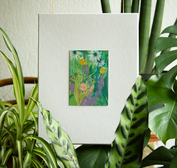 Veronica L. Montaño - 3 er Postkartenset "Im Grünen"