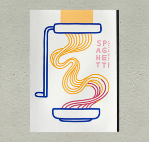 Jil Kugler - Plakat "Noodle Series - Spaghetti"