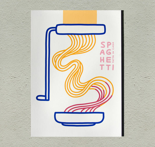 Jil Kugler - Affiche "Noodle Series - Spaghetti" 