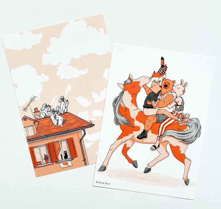 Leonie Rösler - Set de cartes postales "Amis des animaux" 