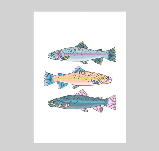 Lina Jule Sauter - Poster "Les poissons en pastel"