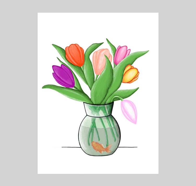 Lina Jule Sauter - Affiche "Vase Tulipe"