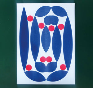 Marisa Zürcher - Plakat "Spirale" (blau)