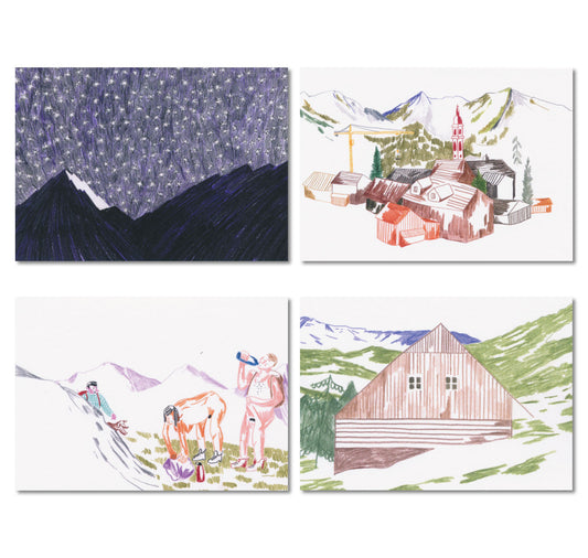 Michael Nievergelt - Set de cartes postales "Paysage de montagne II"