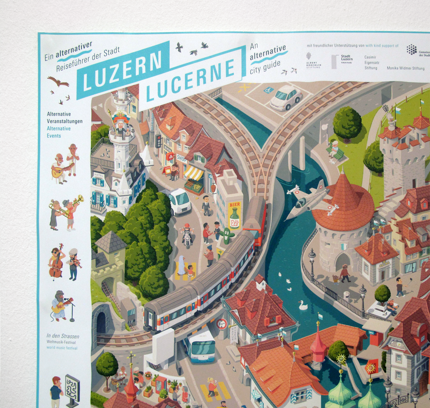 Micha Rindisbacher - Plakat "Luzern – Ein alternativer Reiseführer"