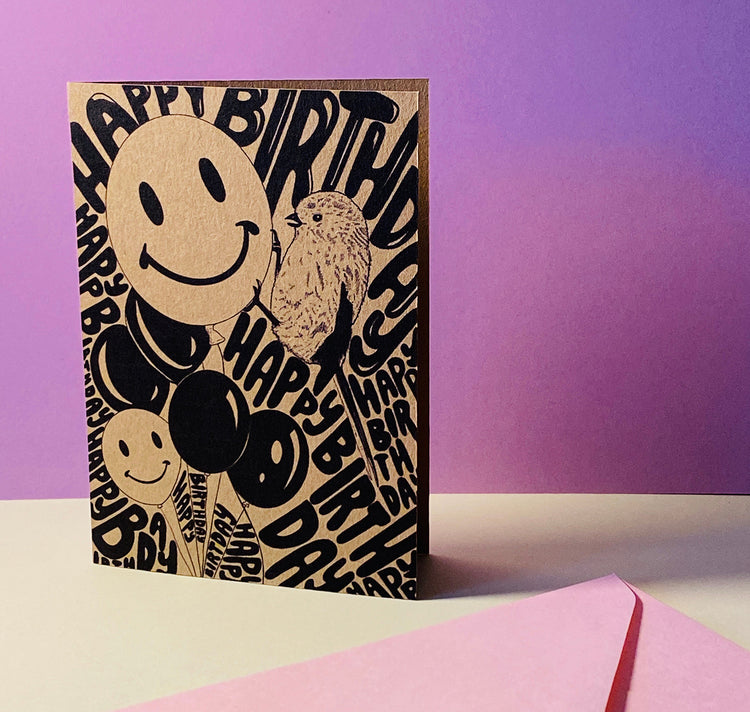 GINNY - Mini carte "Happy Bday" 