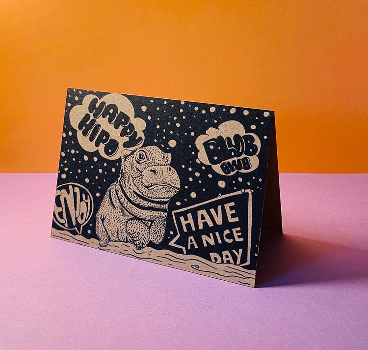 GINNY - Mini Karte "Hippo"
