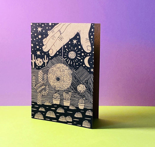 GINNY - Mini card "La mano tiene il pianeta" 