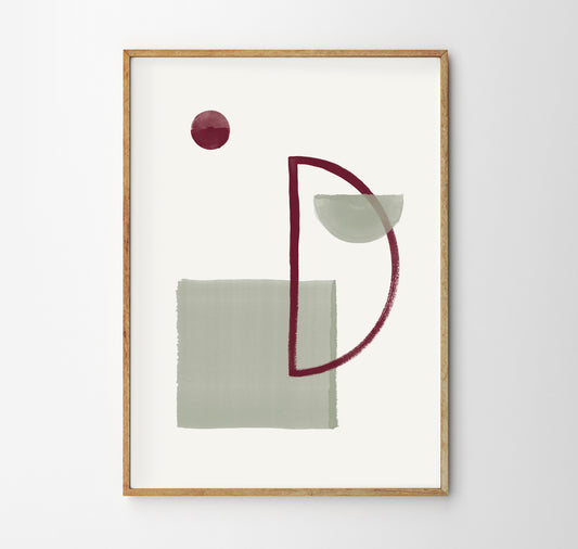 Nadine Rasumowsky - Fine Art Print "Geometric Half Moon"