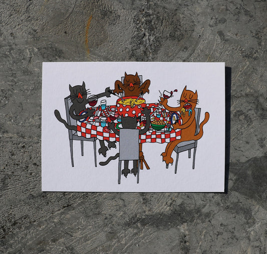 Nathan Tomaschett - Postkarte "Katzen"