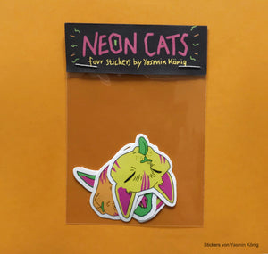 Yasmin König - Stickerset „Neon Cats"