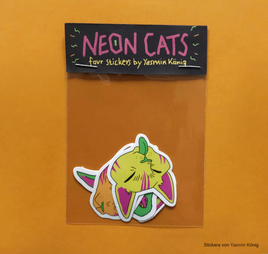 Yasmin König - Sticker set "Neon Cats"