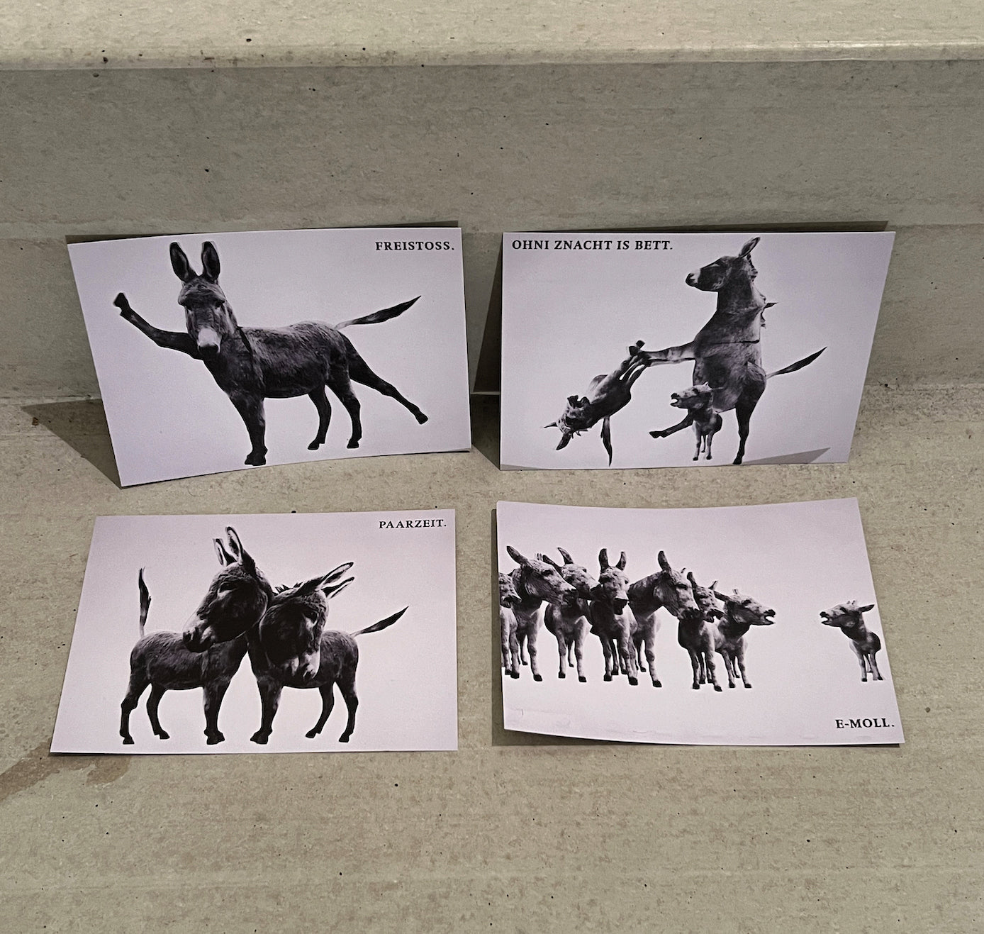 Art conceptuel - jeu de 4 cartes "E-MOLL"