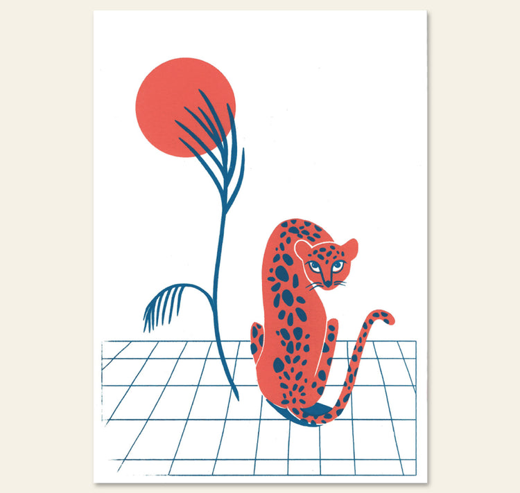petrahilber - Siebdruck-Kartenset "Gepard"