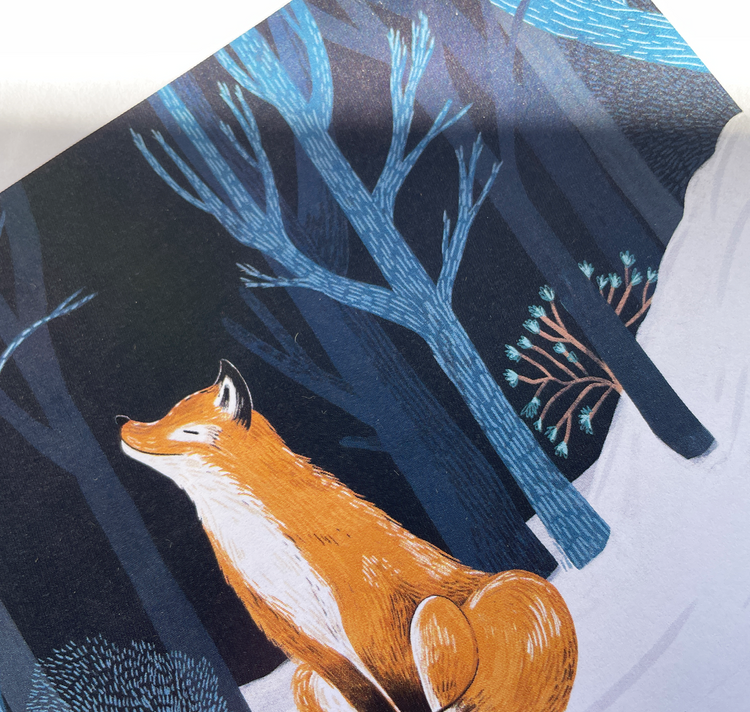 petrahilber - Postkarte "Fuchs im Wald"