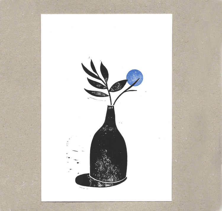 Petra Hilber - Carte "Vase de fleurs"