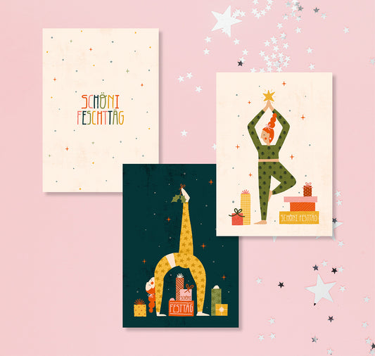 Carmen Saguer - Postkartenset "Yoga Feschttäg"