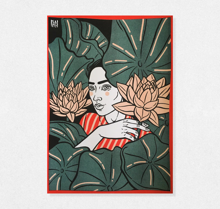 SAFU / Sarah Furrer - Affiche "Se cacher au milieu des lotus"