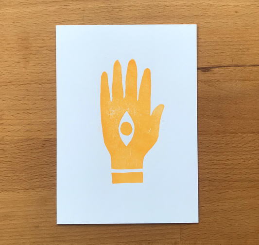 Sarah Rothenberger - Karte "Sehende Hand einfarbig"