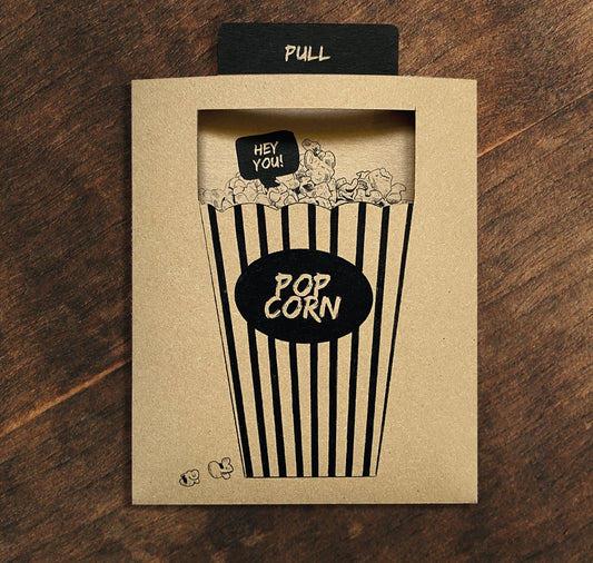 GINNY - Slide card "Popcorn (invitation for cinema)" 