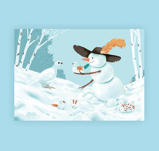 Yasmin König - Carte de vœux "Animaux des neiges"