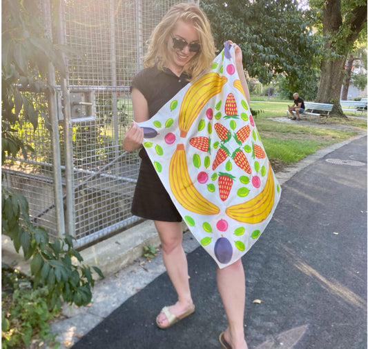 Lina Jule Sauter - Seidenfoulard "Ban(d)ana Split"