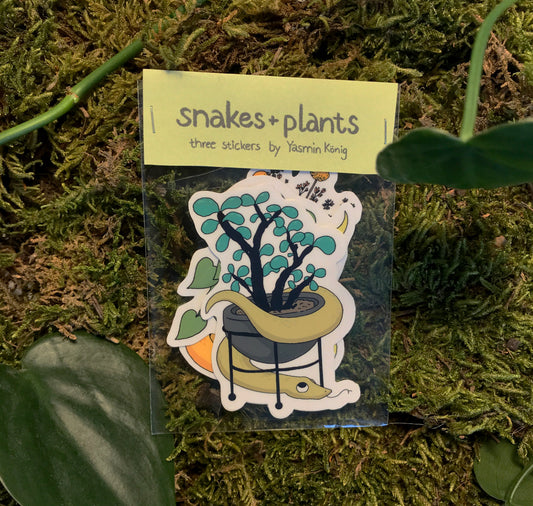 Yasmin König - Sticker Set "Snake + Plants"
