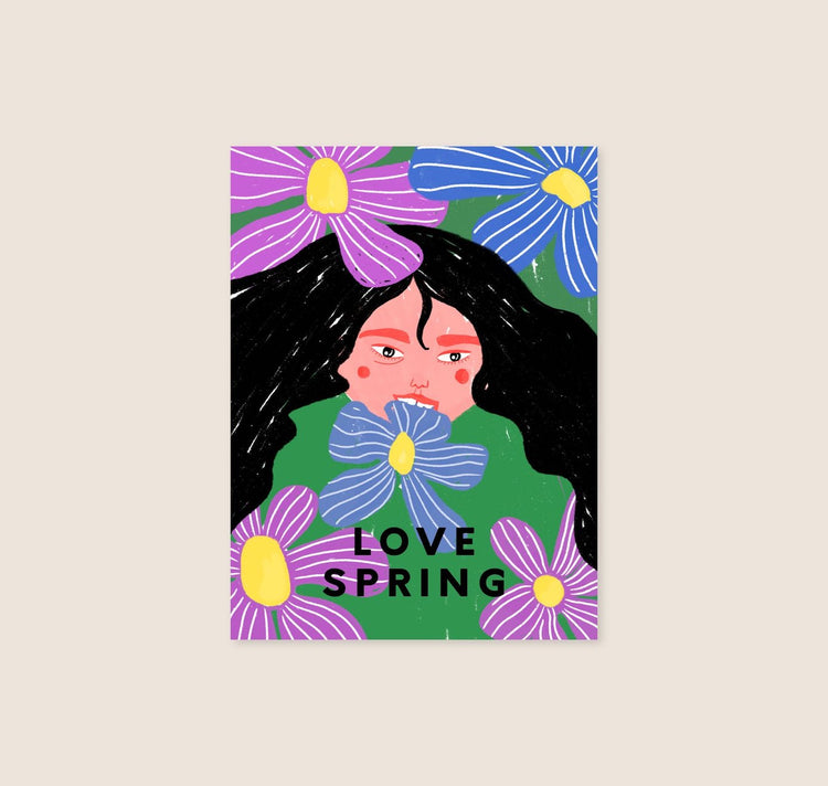 Hard times - postcard "Love Spring"