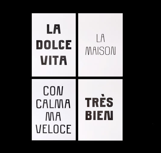 Studio Bitzi - Set de cartes postales Riso "La Dolce Vita"