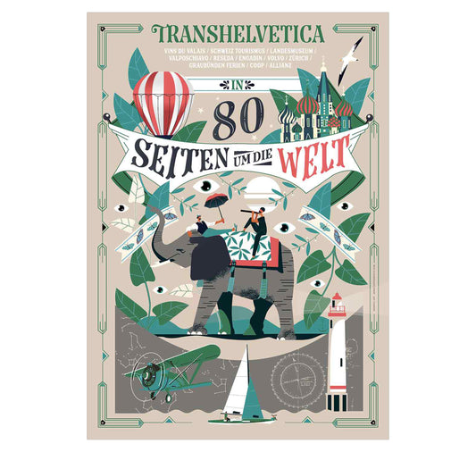 Transhelvetica - Poster "Around the World in 80 Pages"