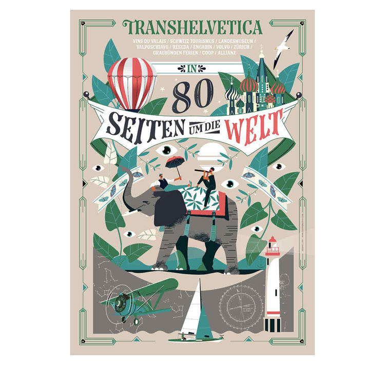Transhelvetica - Affiche "Le tour du monde en 80 pages"