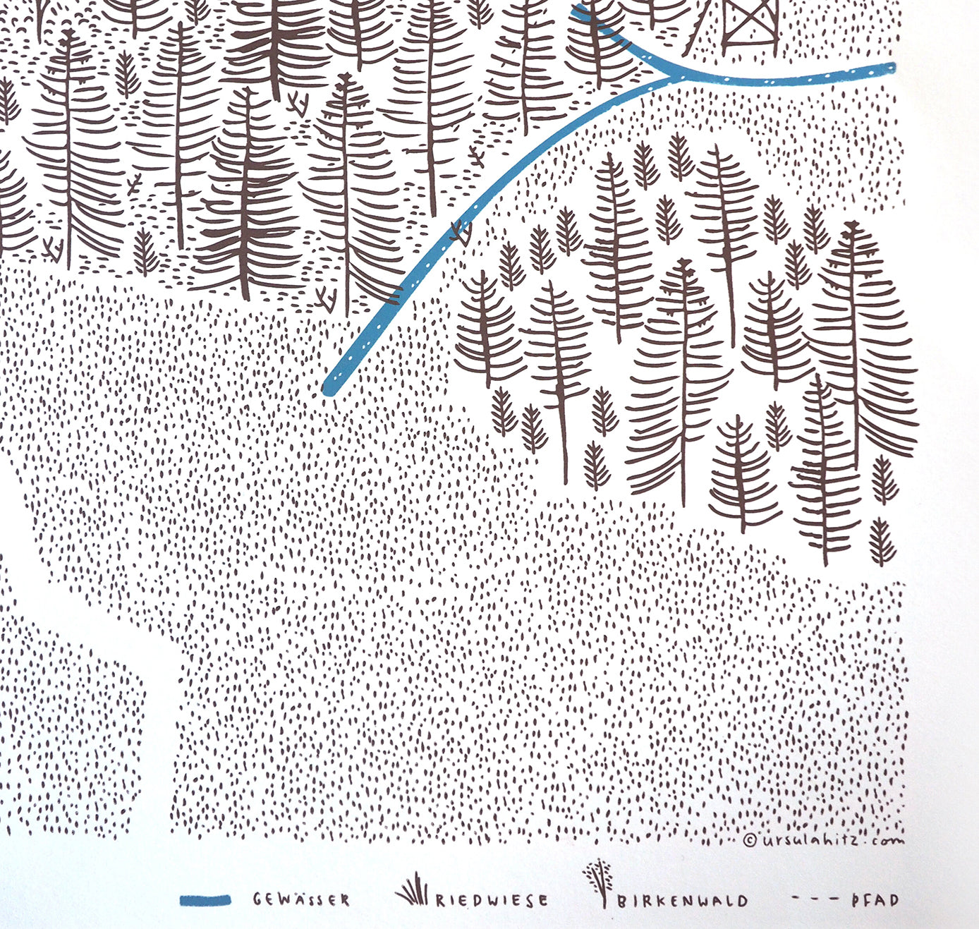 Ursula Hitz - Plakat "Hudelmoos"