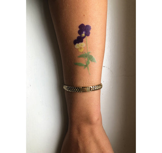 Valerie Lipscher - Temporary tattoo series Swiss Garden "Imbisbühlstrasse"