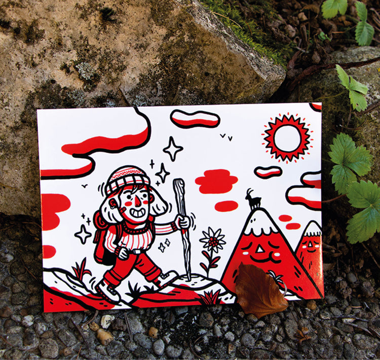 Vivvian - Postkartenset "Hiking in Switzerland"