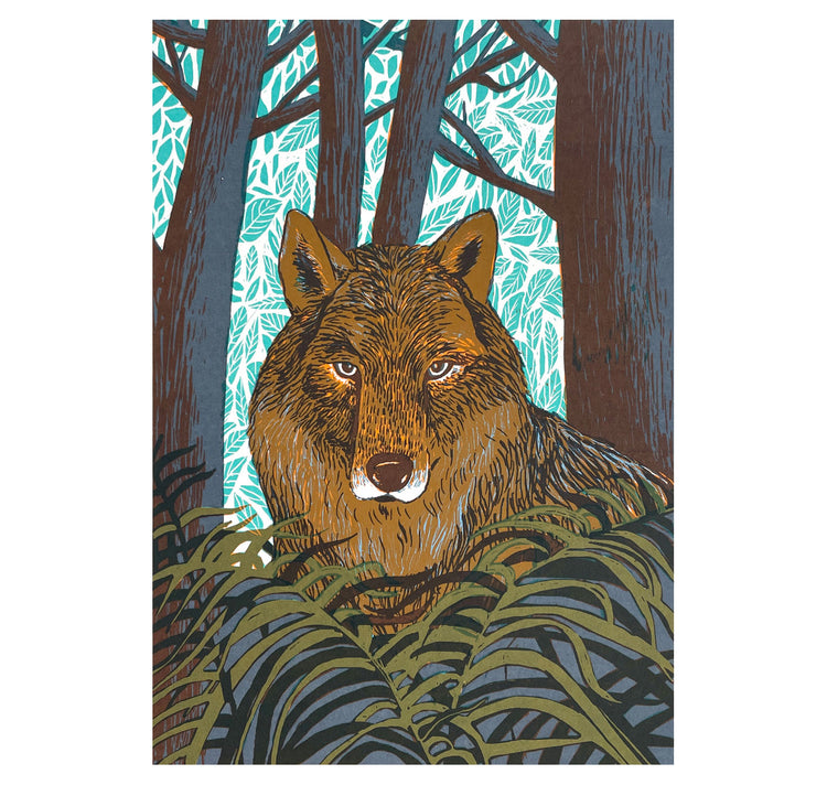 Andrea Peter - Silkscreen card "Wolf"