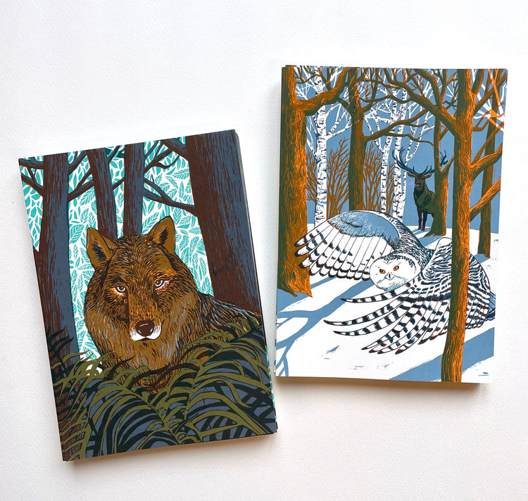 Andrea Peter - Silkscreen card "Wolf"