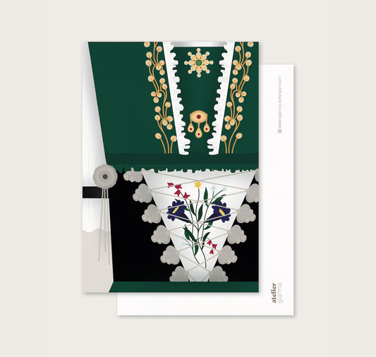 atelier gianna - Karte "Appenzellertracht Frau"