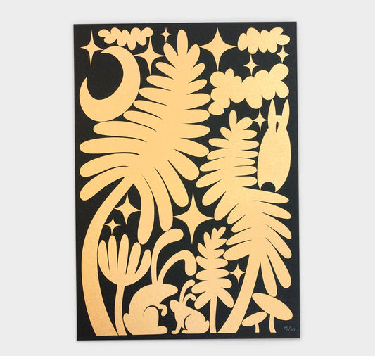 Joël Roth - Postkarte "Goldhase"