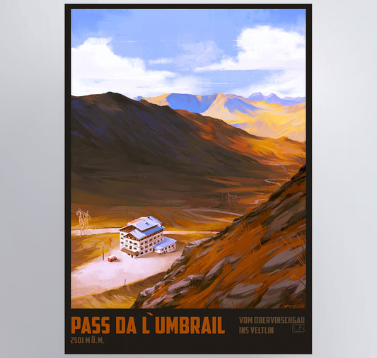 Nico Kast - Poster "Pass da l`Umbrail"