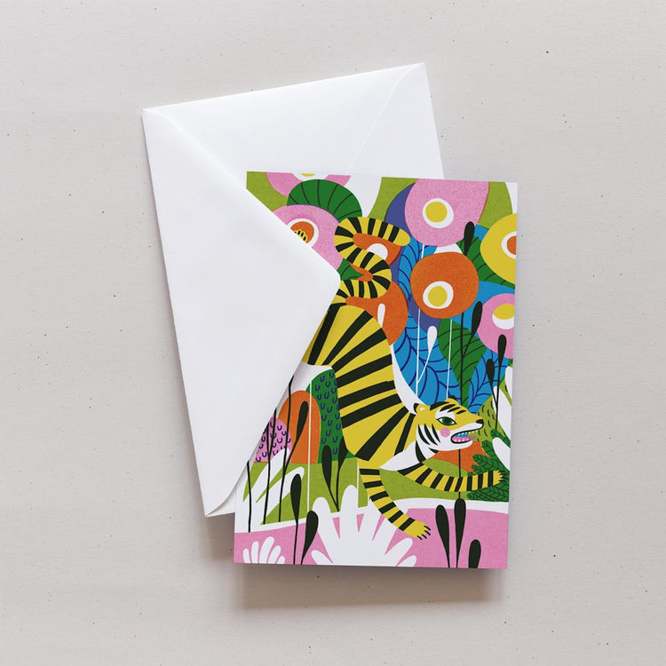 Takelwerk - Postkarte "Jumping Tiger"