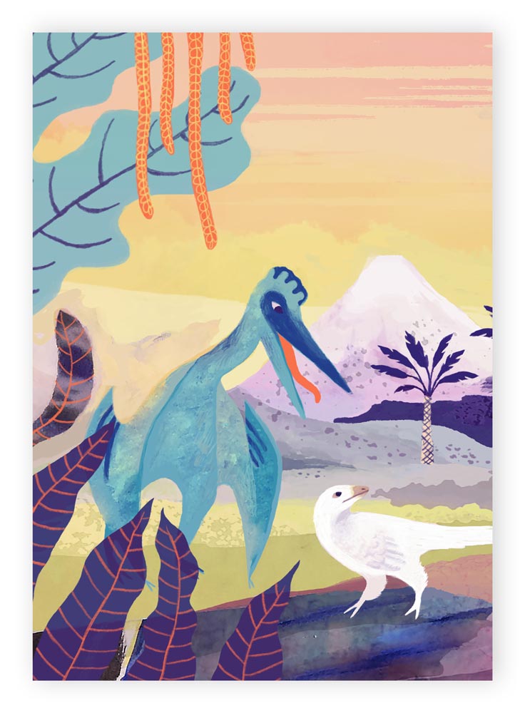 Gréement - jeu de cartes postales "dinosaures"