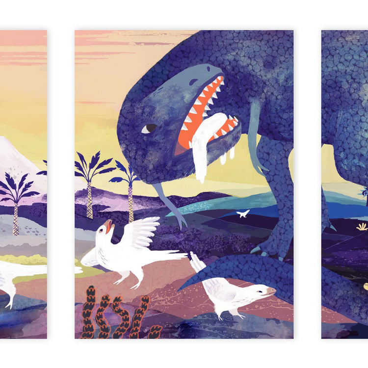 Gréement - jeu de cartes postales "dinosaures"