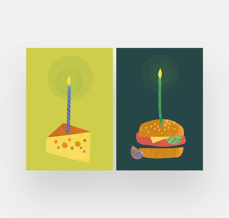 Takelwerk - Postkartenset "Käse und Burger"