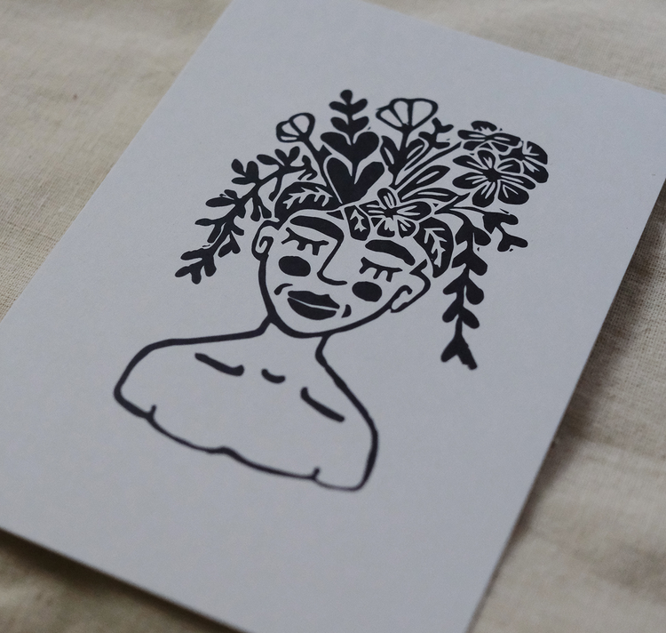 Talinolou - Postkarte "Flowerhead"