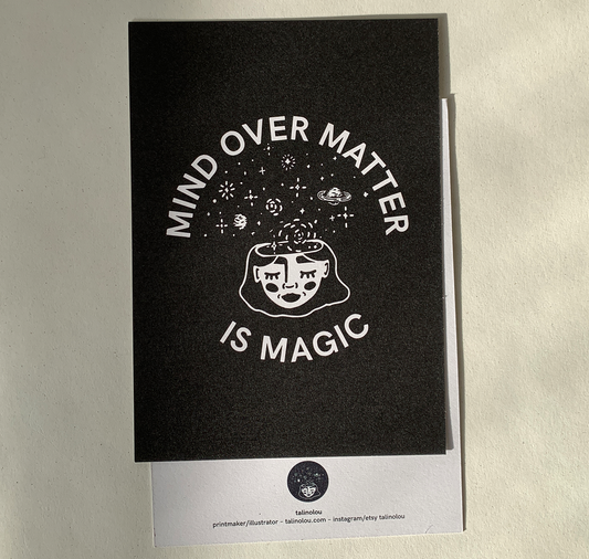 Talinolou - Postkarte "mind over matter"