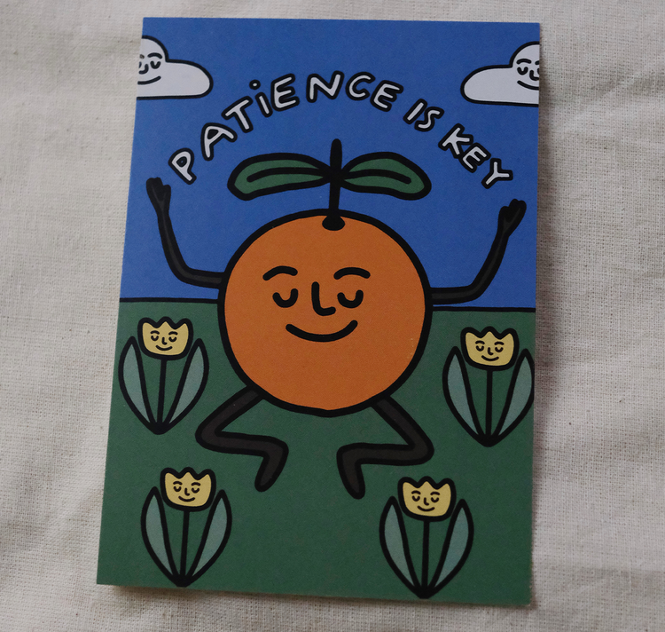 Talinolou - Carte postale "La patience est la clé"